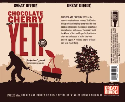 Chocolate Cherry Yeti label