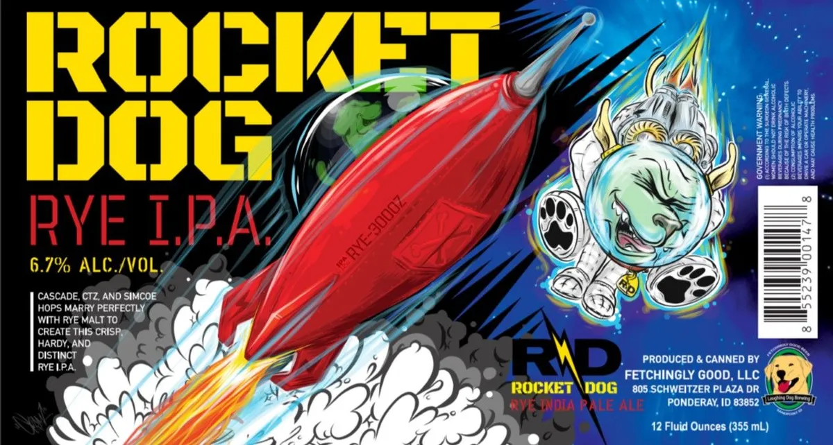 Rocket Dog Rye I.P.A. — full label as filed with TTB
