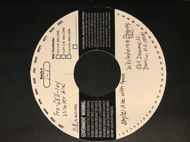 Fra-GEE-lay Winter Ale — full label as filed with TTB