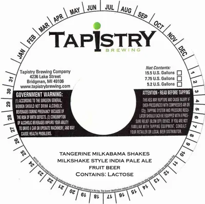 Tangerine Milkabama Shakes label