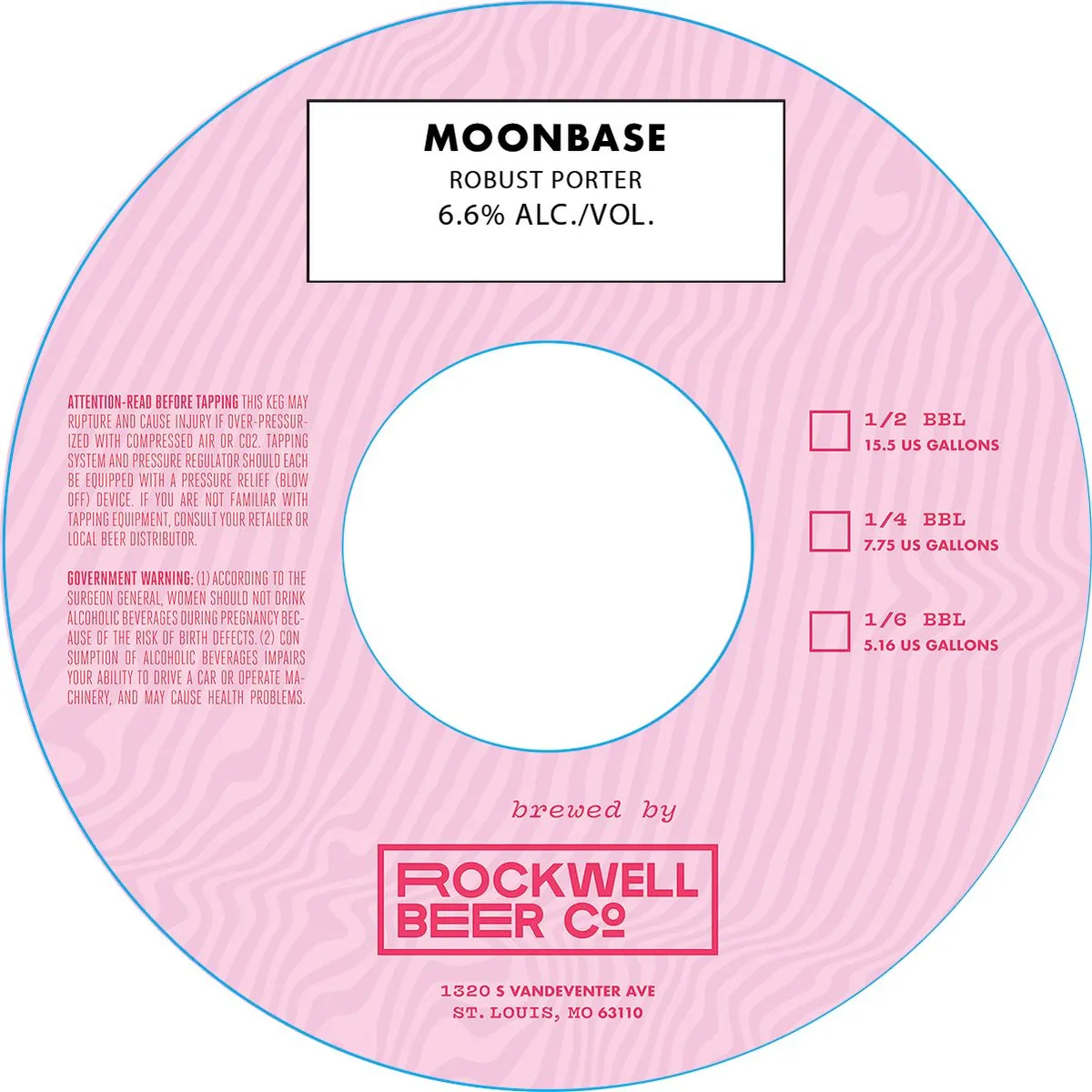 Moonbase label art — MOONBASE