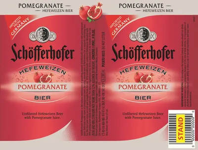 Schöfferhofer Pomegranate label