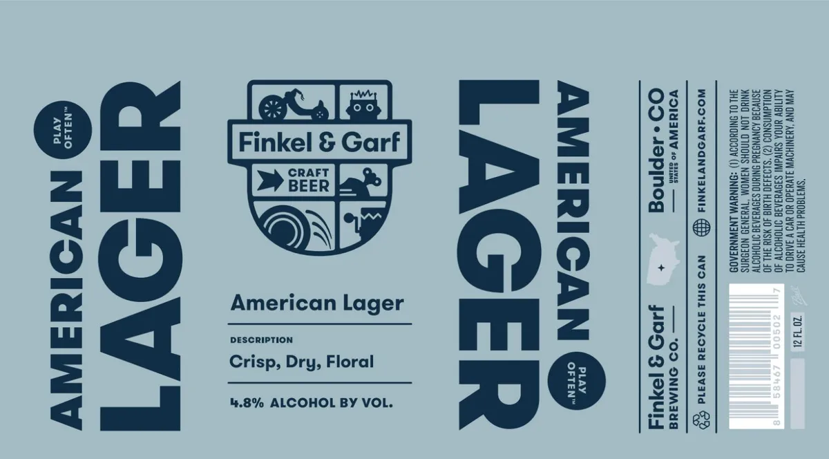 American Lager — full label as filed with TTB