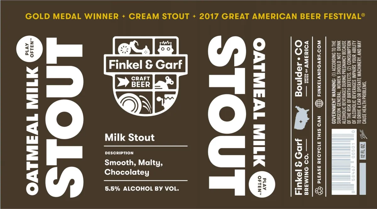 Oatmeal Milk Stout — full label as filed with TTB