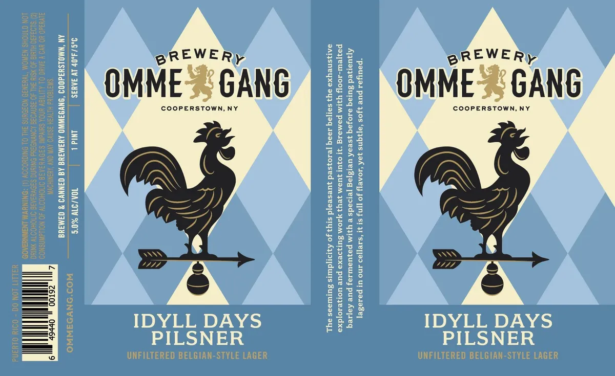 Idyll Days Pilsner — full label as filed with TTB
