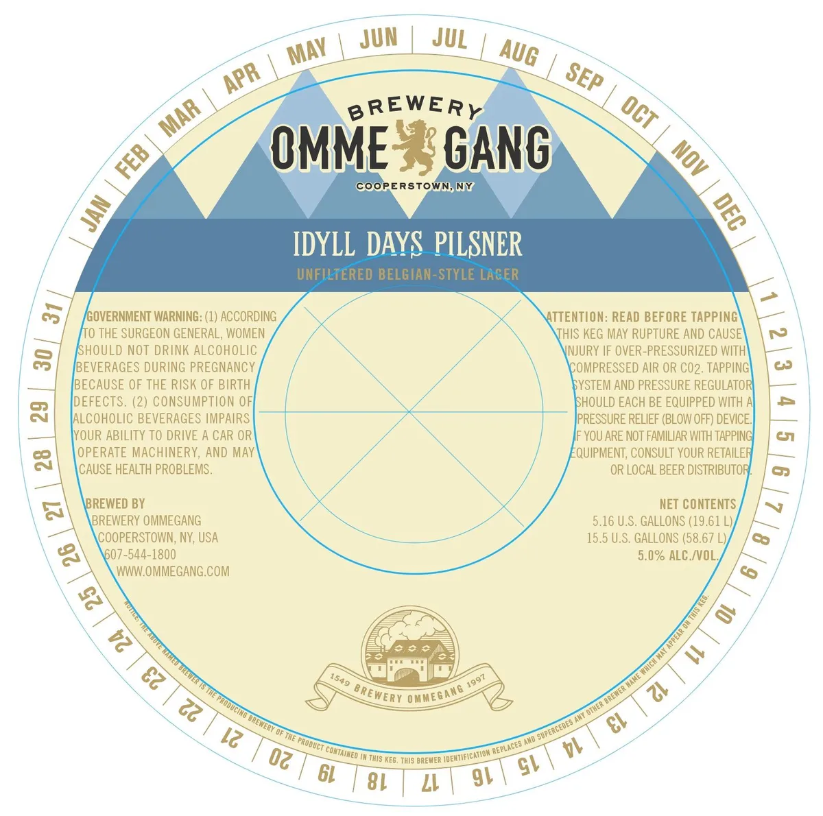 Idyll Days Pilsner label art — OMMEGANG
