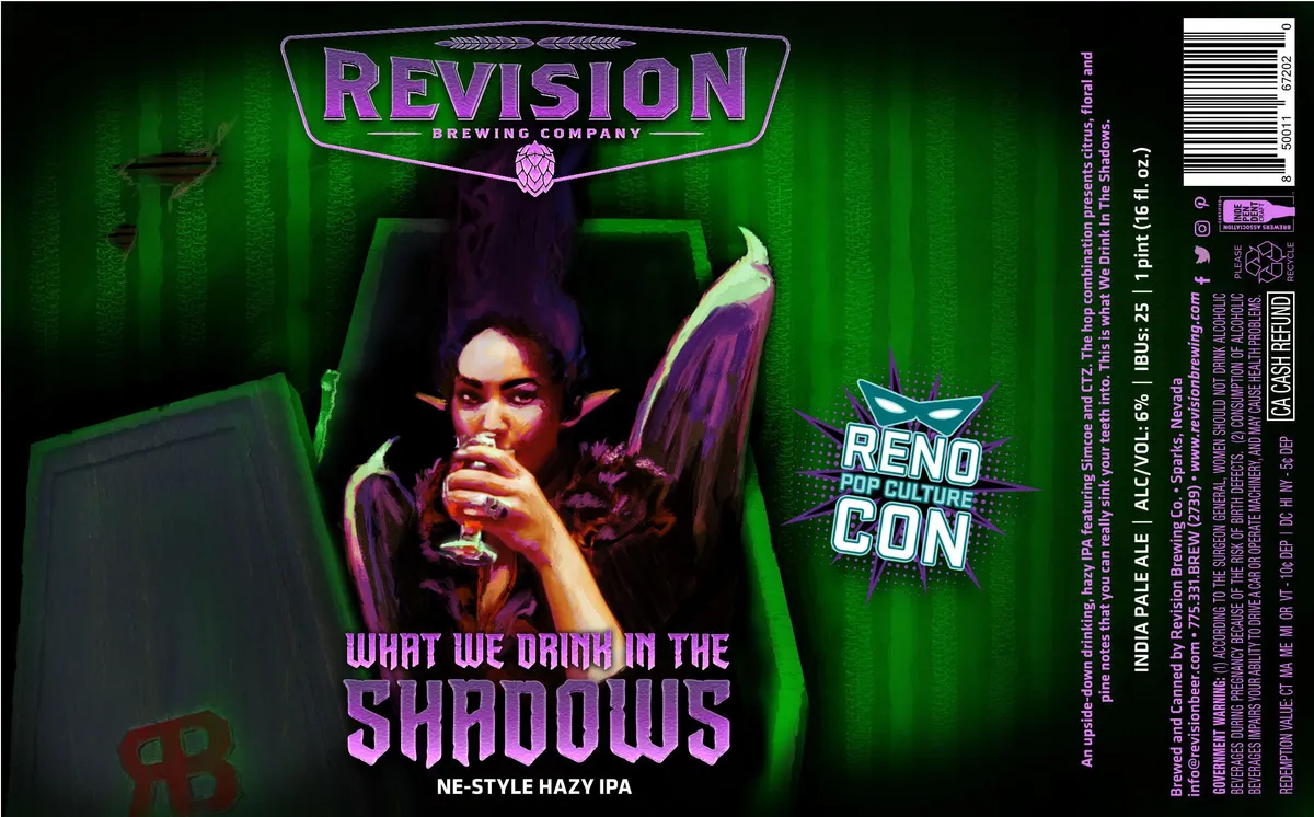 What We Drink in the Shadows — full label as filed with TTB