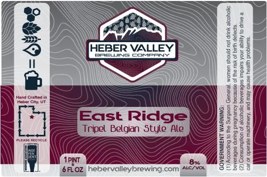 East Ridge — full label as filed with TTB