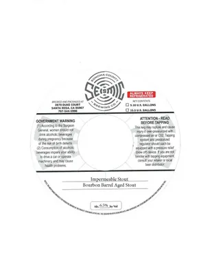 Impermeable Stout label