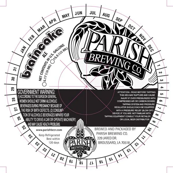 Braincake — full label as filed with TTB