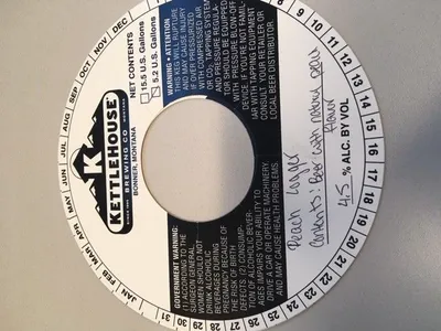 Peach Logger label