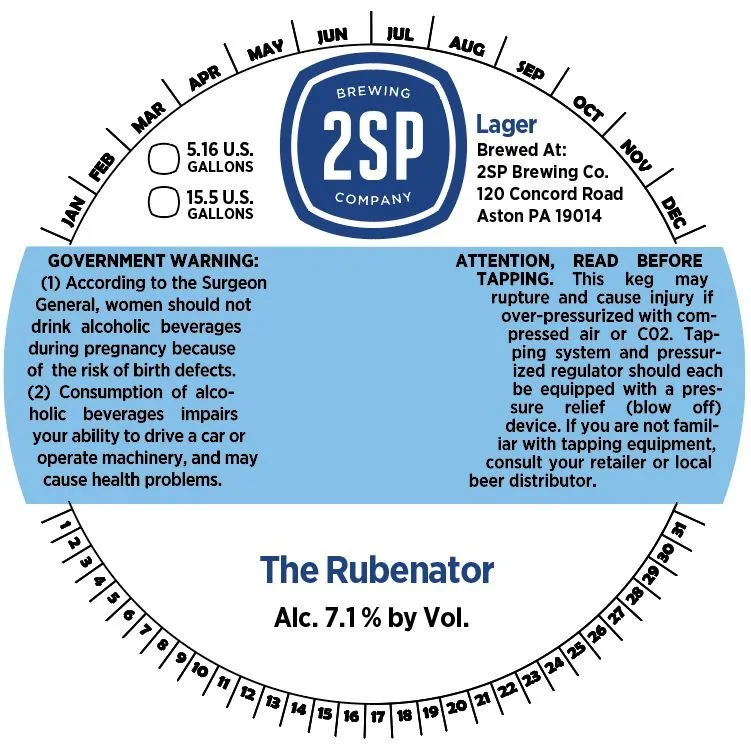 The Rubenator — full label as filed with TTB