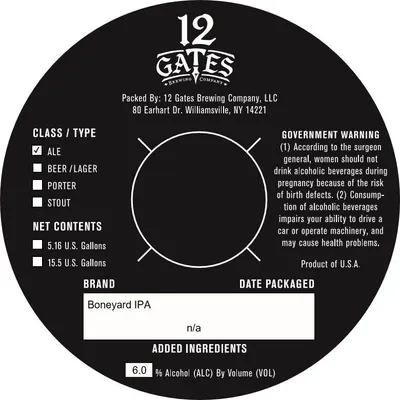 Boneyard IPA label