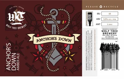Anchor's Down label