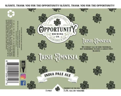 Irish Amnesia label