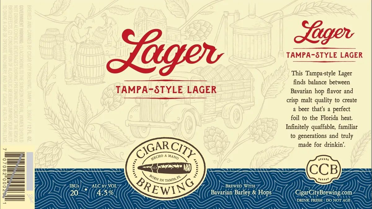 Lager — full label as filed with TTB