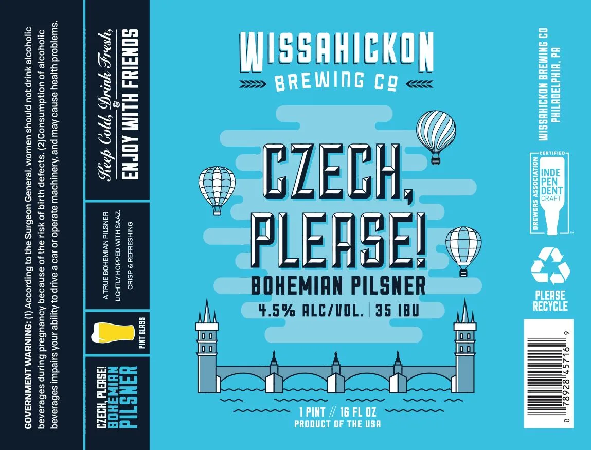 Czech, Please! — full label as filed with TTB