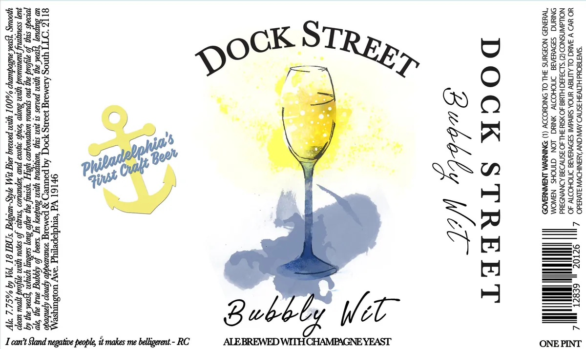 Bubbly Wit — full label as filed with TTB