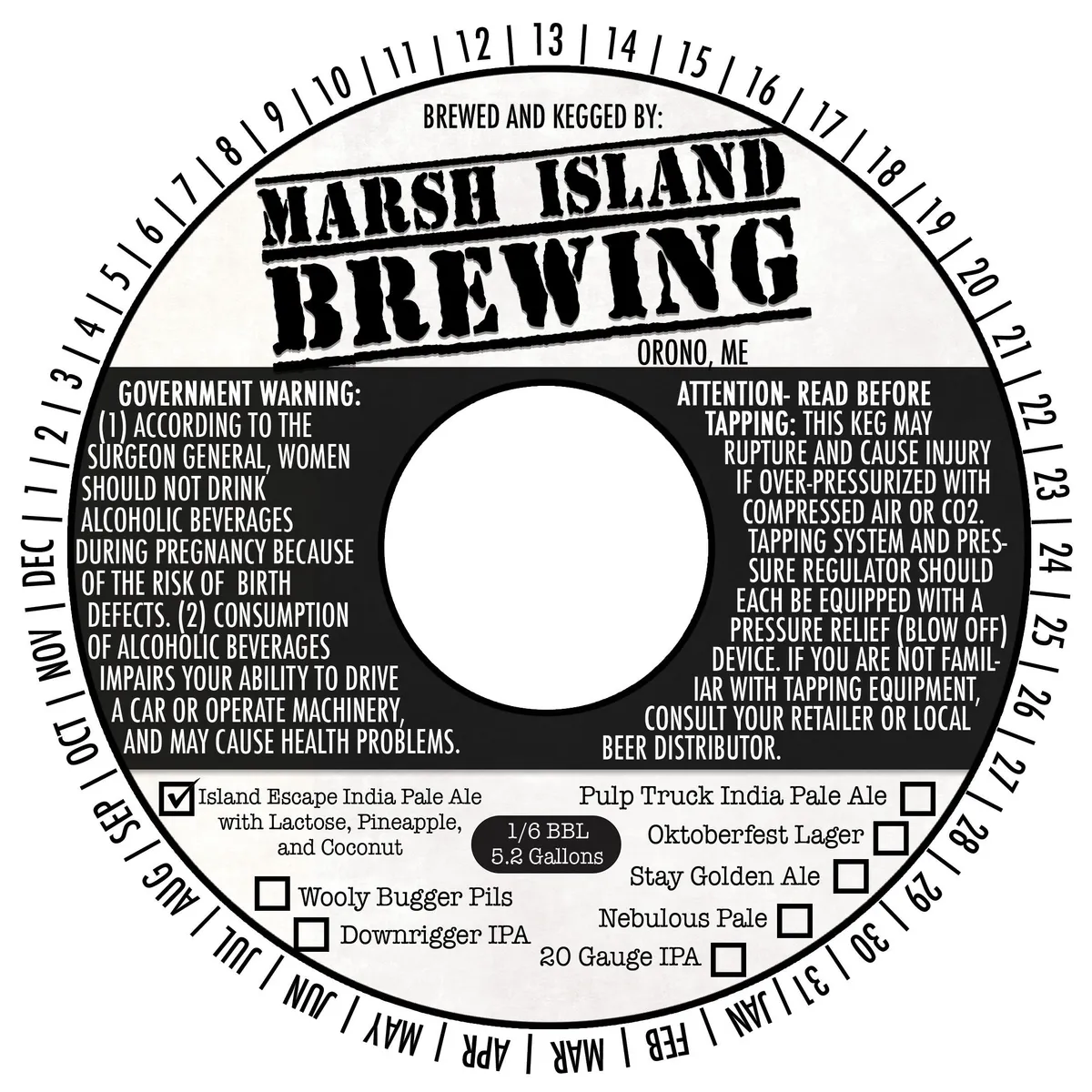 Island Escape India Pale Ale — full label as filed with TTB