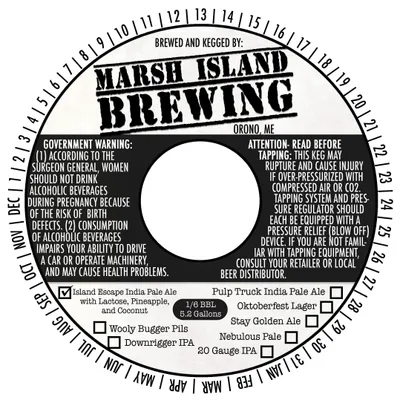 Island Escape India Pale Ale label