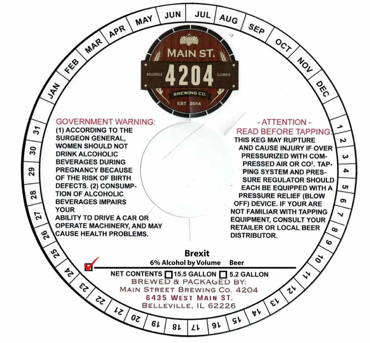 Brexit — full label as filed with TTB