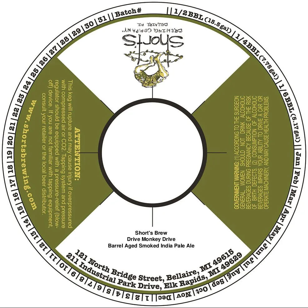 Drive Monkey Drive — full label as filed with TTB