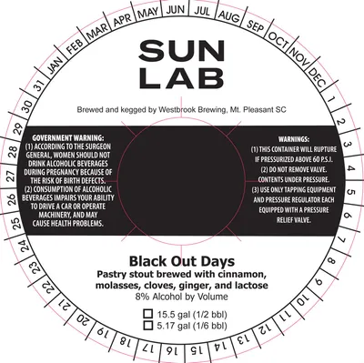 Black Out Days label