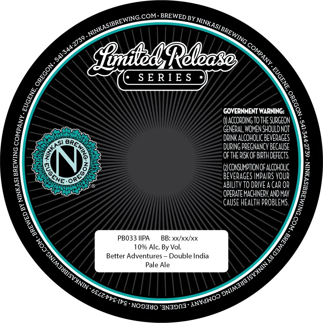 Better Adventures — full label as filed with TTB