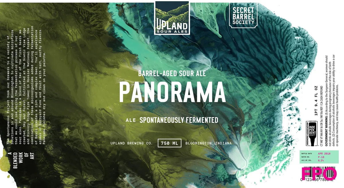 Panorama label art — UPLAND BREWING CO.