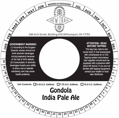 Gondola India Pale Ale label