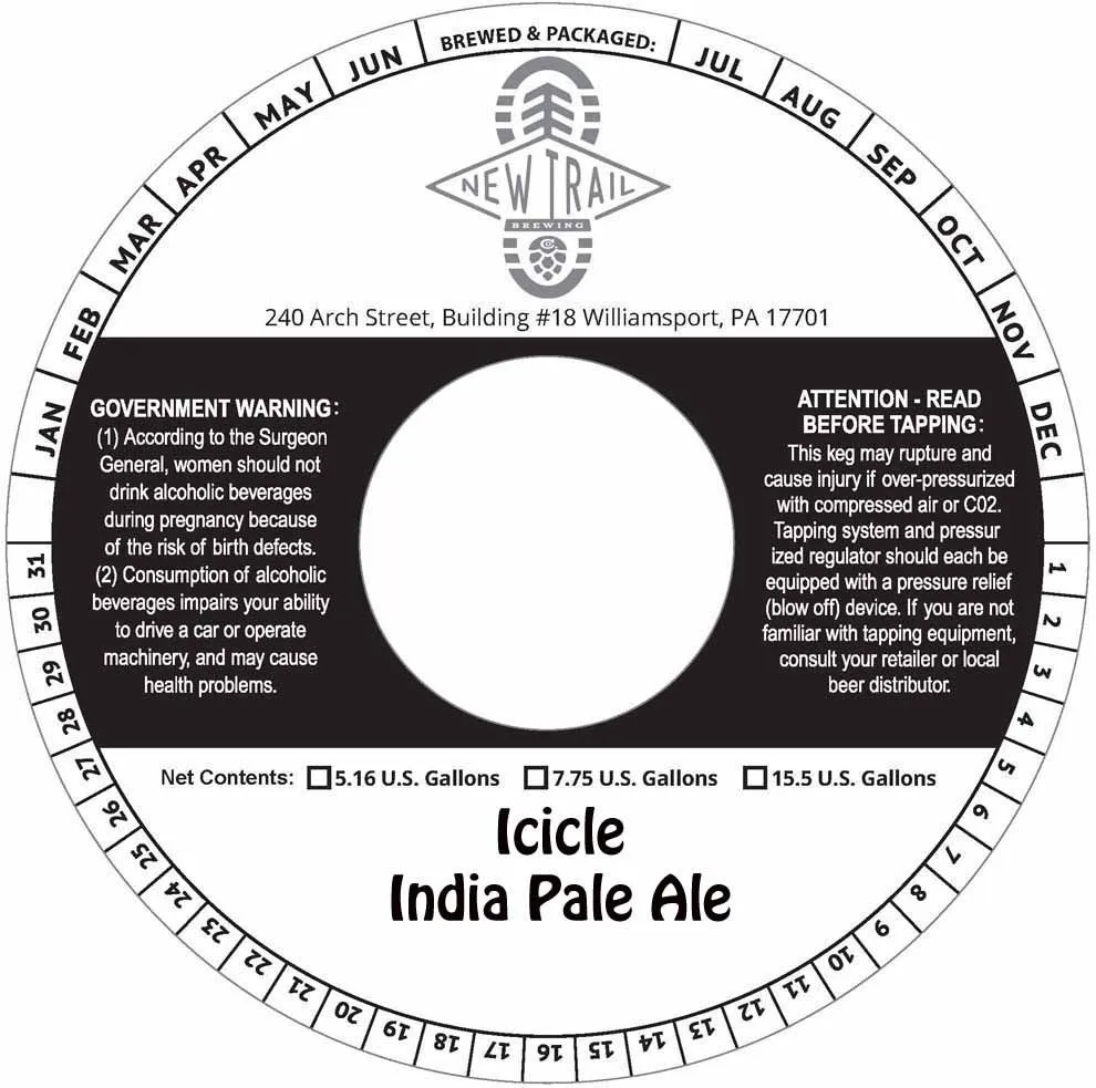 Icicle India Pale Ale — full label as filed with TTB
