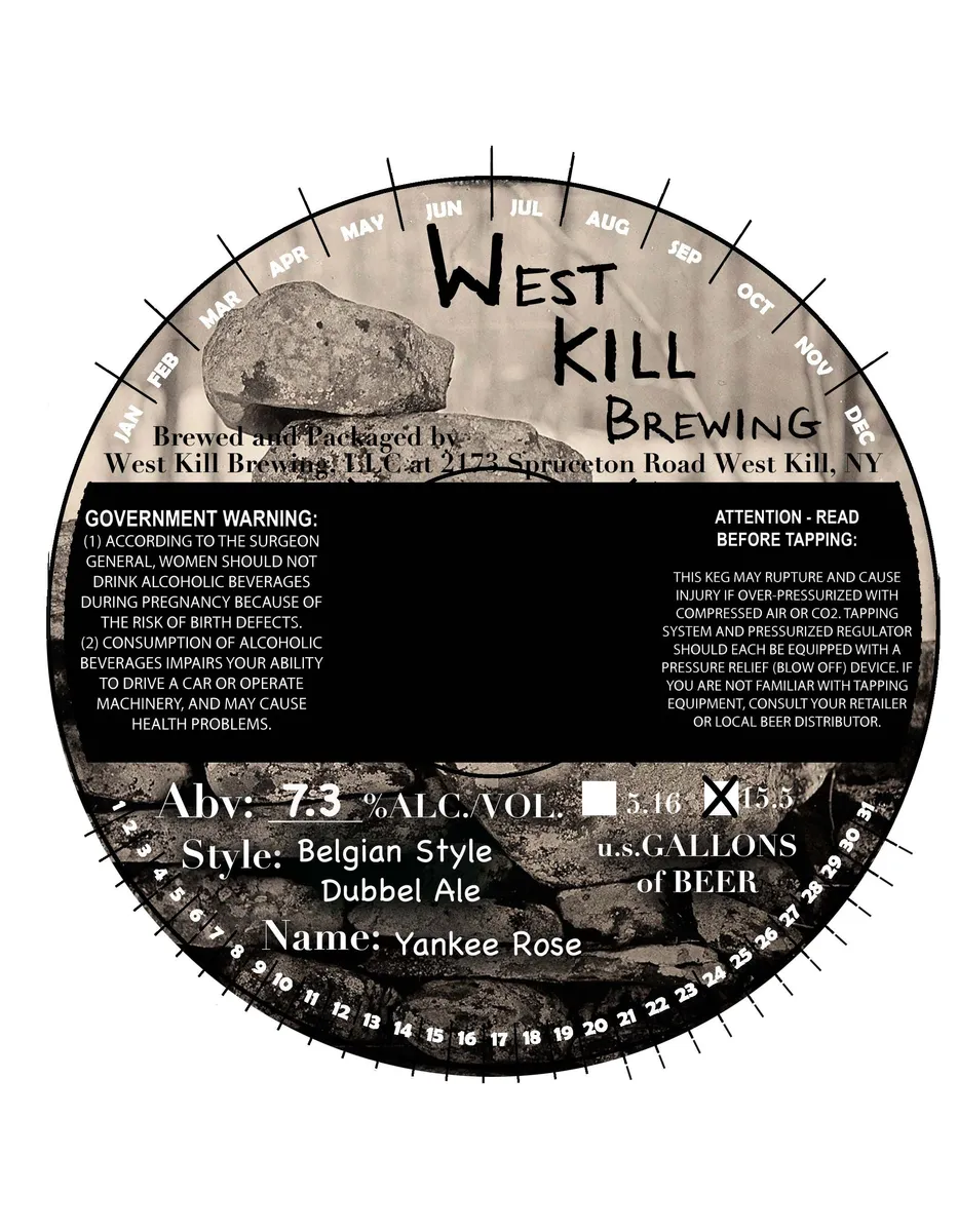 Yankee Rose label art — WEST KILL BREWING