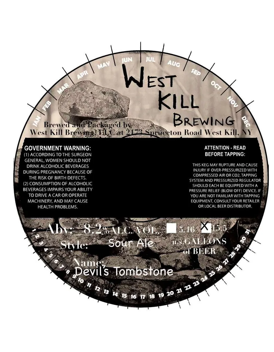 Devil's Tombstone — full label as filed with TTB
