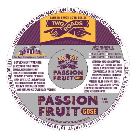 Passion Fruit Gose — full label as filed with TTB