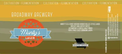 Monty's Lager label