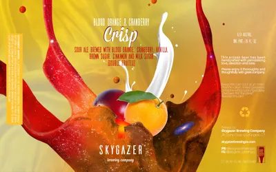 Blood Orange & Cranberry Crisp label