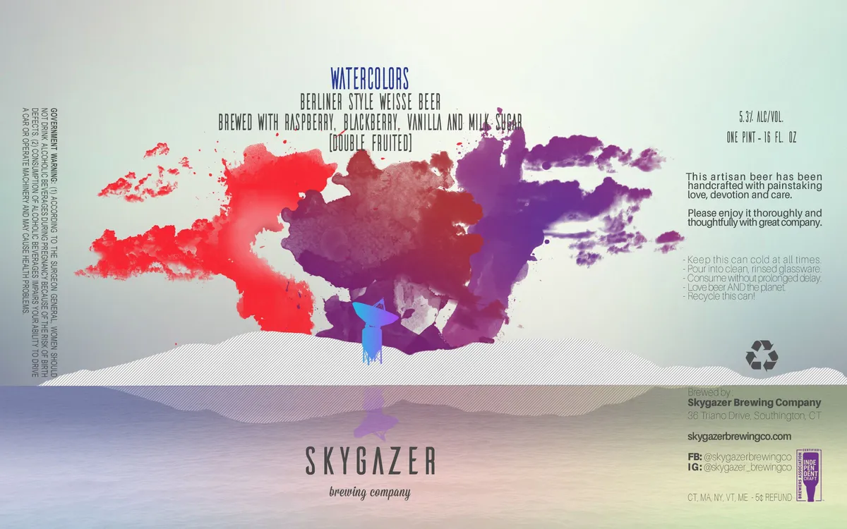 Watercolors — full label as filed with TTB