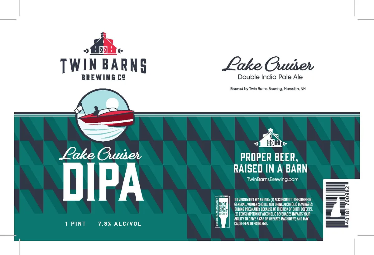 Lake Cruiser DIPA — full label as filed with TTB