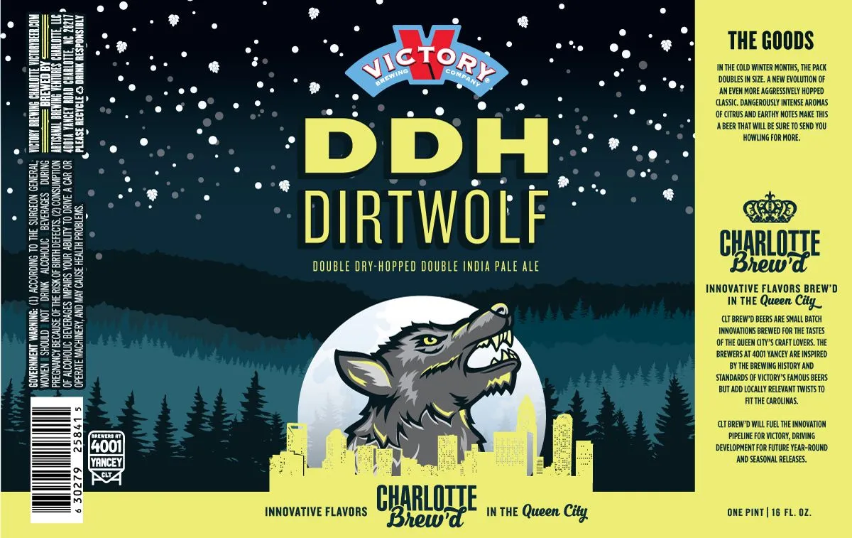 DDH Dirtwolf — full label as filed with TTB