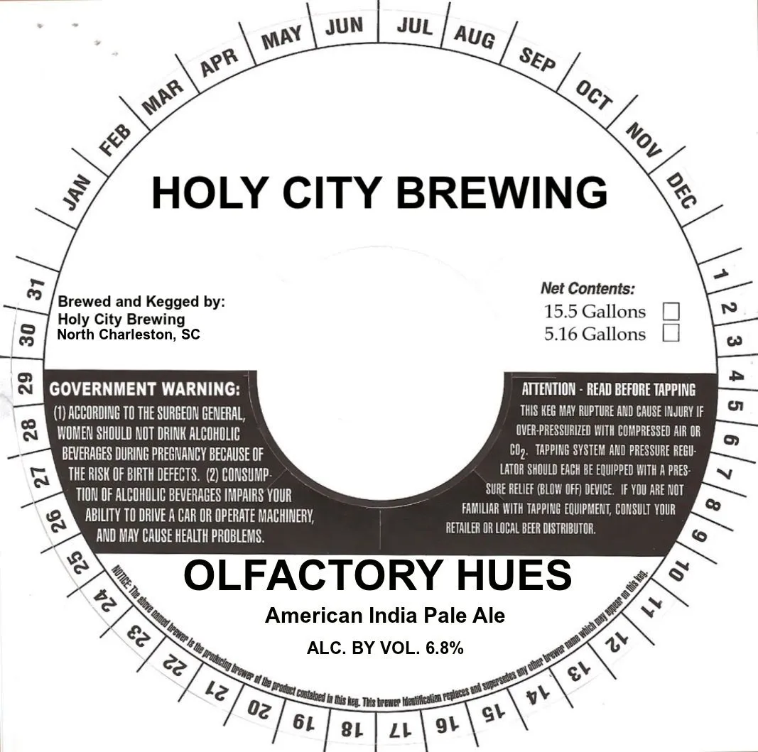 Olfactory Hues — full label as filed with TTB