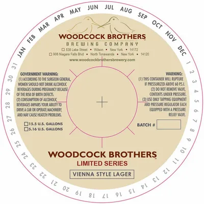 Woodcock Brothers Limited Series Vienna Style Lager label