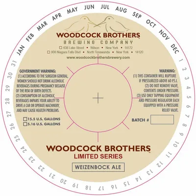 Woodcock Brothers Limited Series Weizenbock Ale label