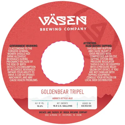 Goldenbear Tripel label