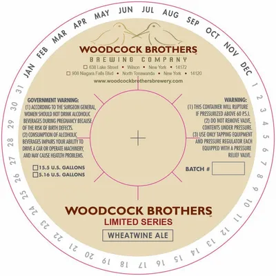 Woodcock Brothers Limited Series Wheatwine Ale label