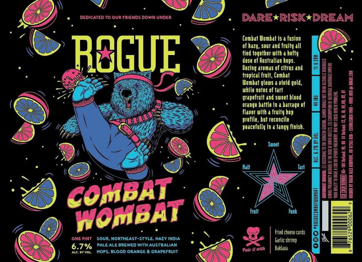 Combat Wombat — full label as filed with TTB