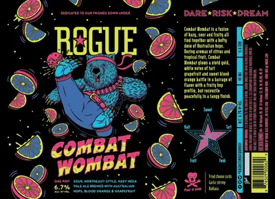 Combat Wombat label