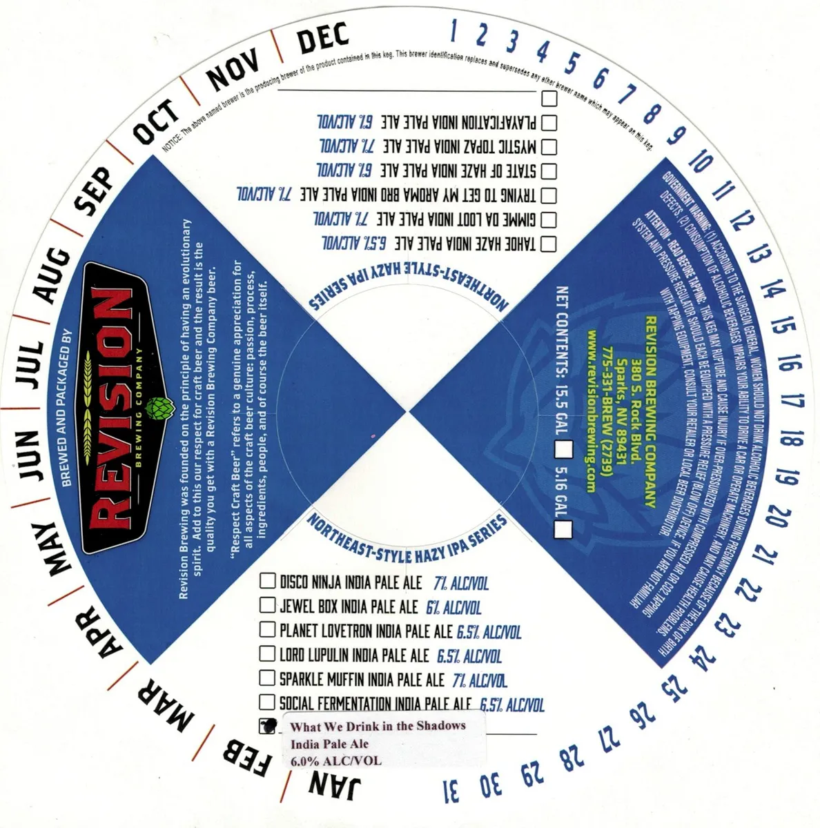 What We Drink in the Shadows — full label as filed with TTB