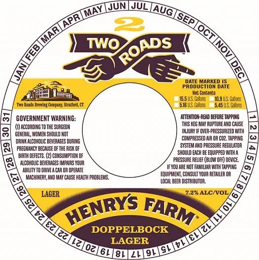 Henry's Farm label art — TWO ROADS