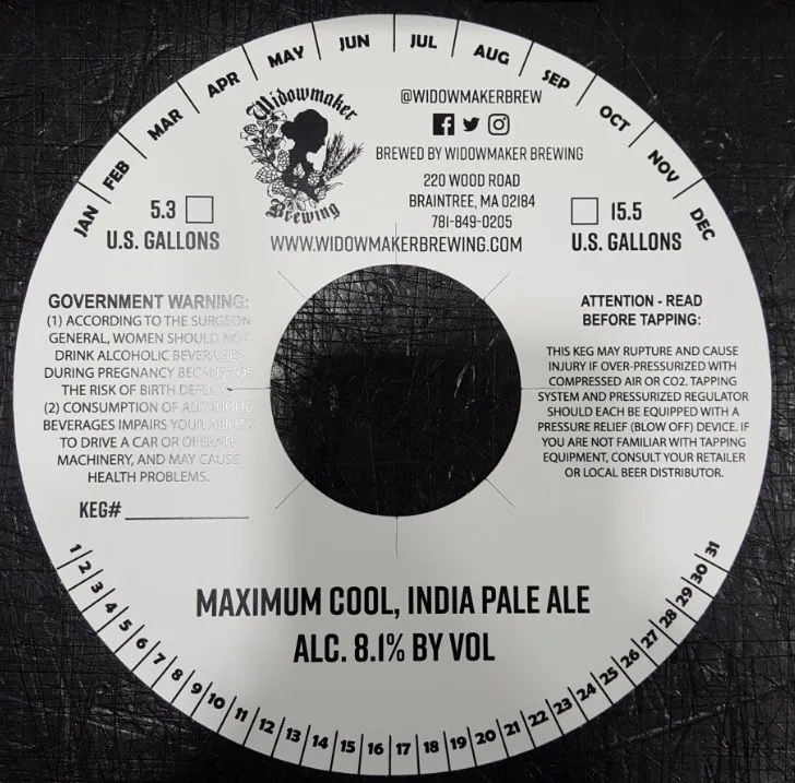 Maximum Cool — full label as filed with TTB