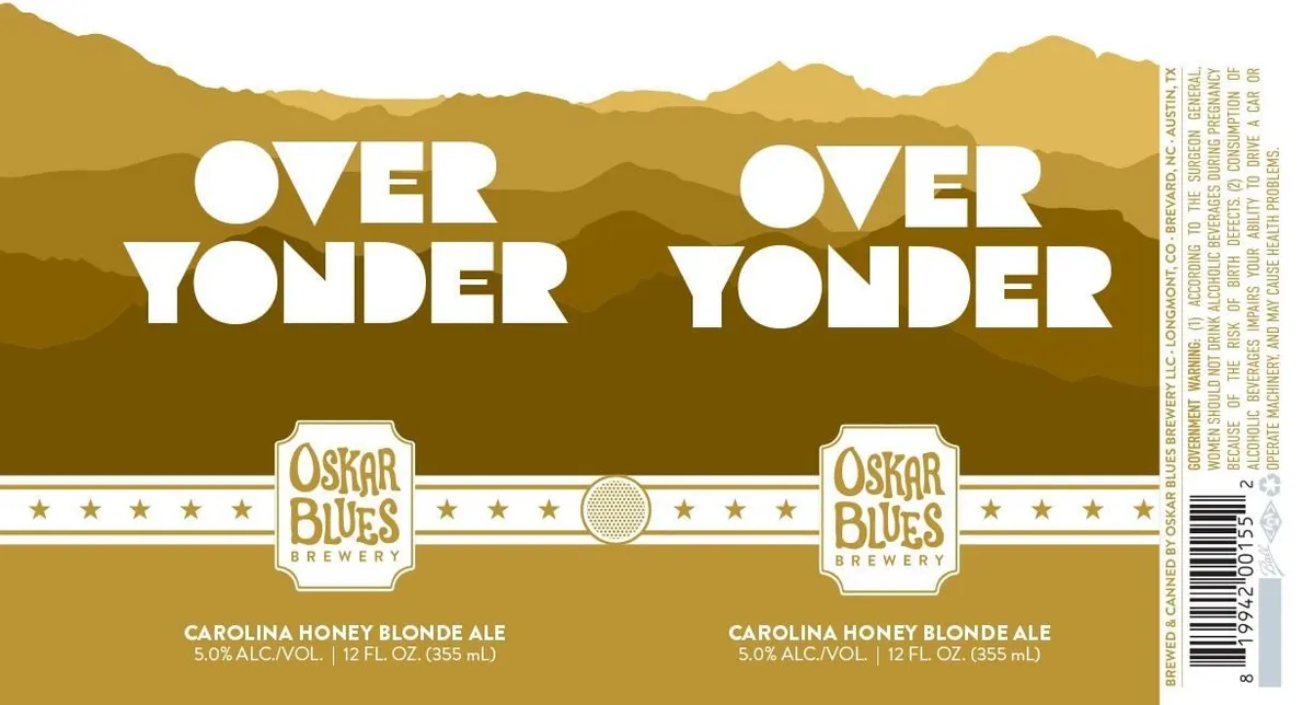 Over Yonder — full label as filed with TTB